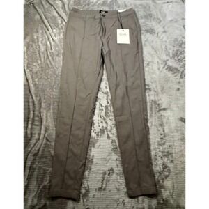 Icon Amsterdam 2.0 Mens Trousers Grey Taupe Flat Front Stretch Pants 32X30 NWT